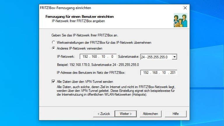 Fritzbox-Fernzugang: IP-Adressen eingeben