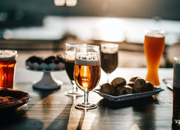 Frisch gezapftes Bier