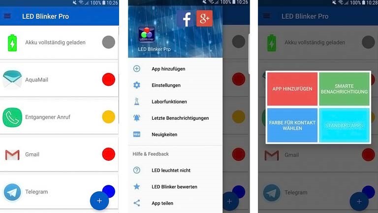 Android-Benachrichtigungs-LED: Per App Leuchtfarben und mehr individuell anpassen