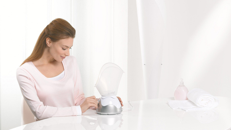 Gesichtssauna benutzen