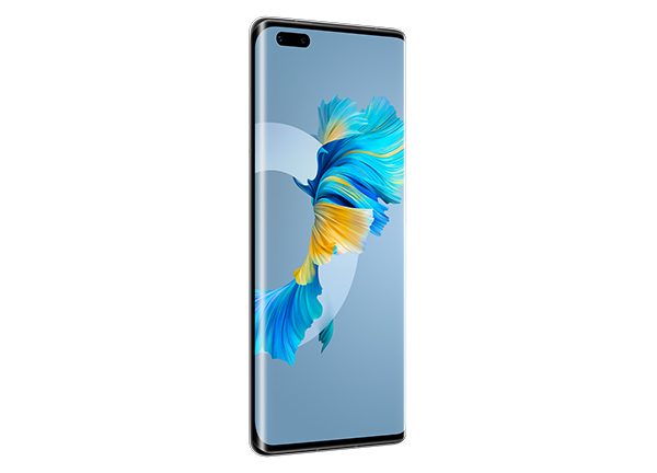 Produktbild der Frontseite des Huawei Mate 40 Pro mit dem &uuml;ber die R&auml;nder laufenden Display.