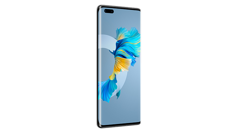 Produktbild der Frontseite des Huawei Mate 40 Pro mit dem &uuml;ber die R&auml;nder laufenden Display.