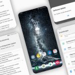 Screenshots vom Update-Vorgang auf einem Samsung Galaxy S8.