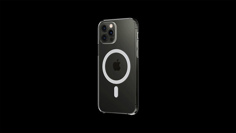 Ein iPhone 12 Pro in einer MagSafe-Hülle von Apple.