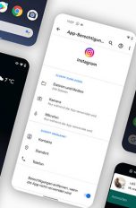 Mehrere Screenshots von Android 11 auf einen Blick.