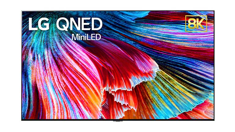 Einer der neuen QNED-Fernseher von LG mit Mini-LED-Technik.