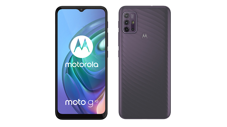 Das Moto G10 von vorne und hinten.