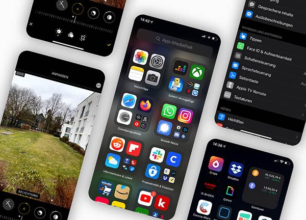 Screenshots einiger geheimer Funktionen von iOS 14 auf dem iPhone 12 Pro.