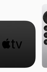 Produktbild von Apple TV 4K samt der neuen Siri Remote.