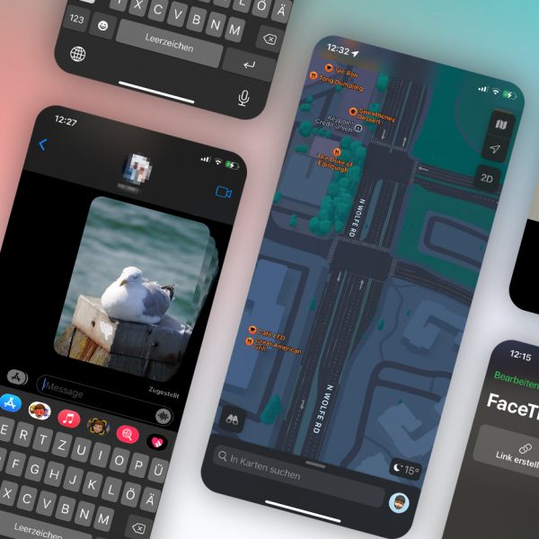 Einige Screenshots der neuen Funktionen von iOS 15.
