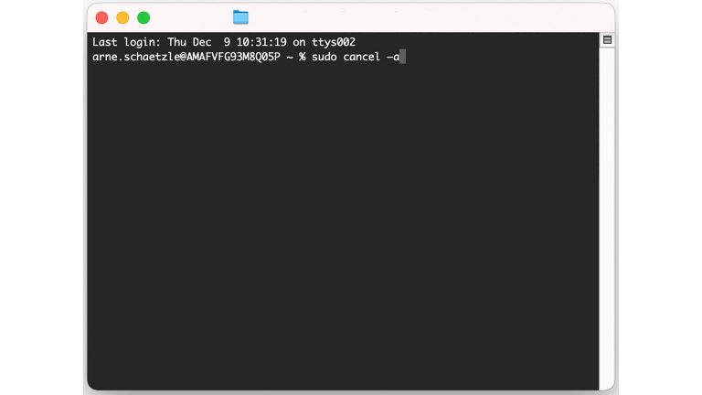 Screenshot macOS Terminal