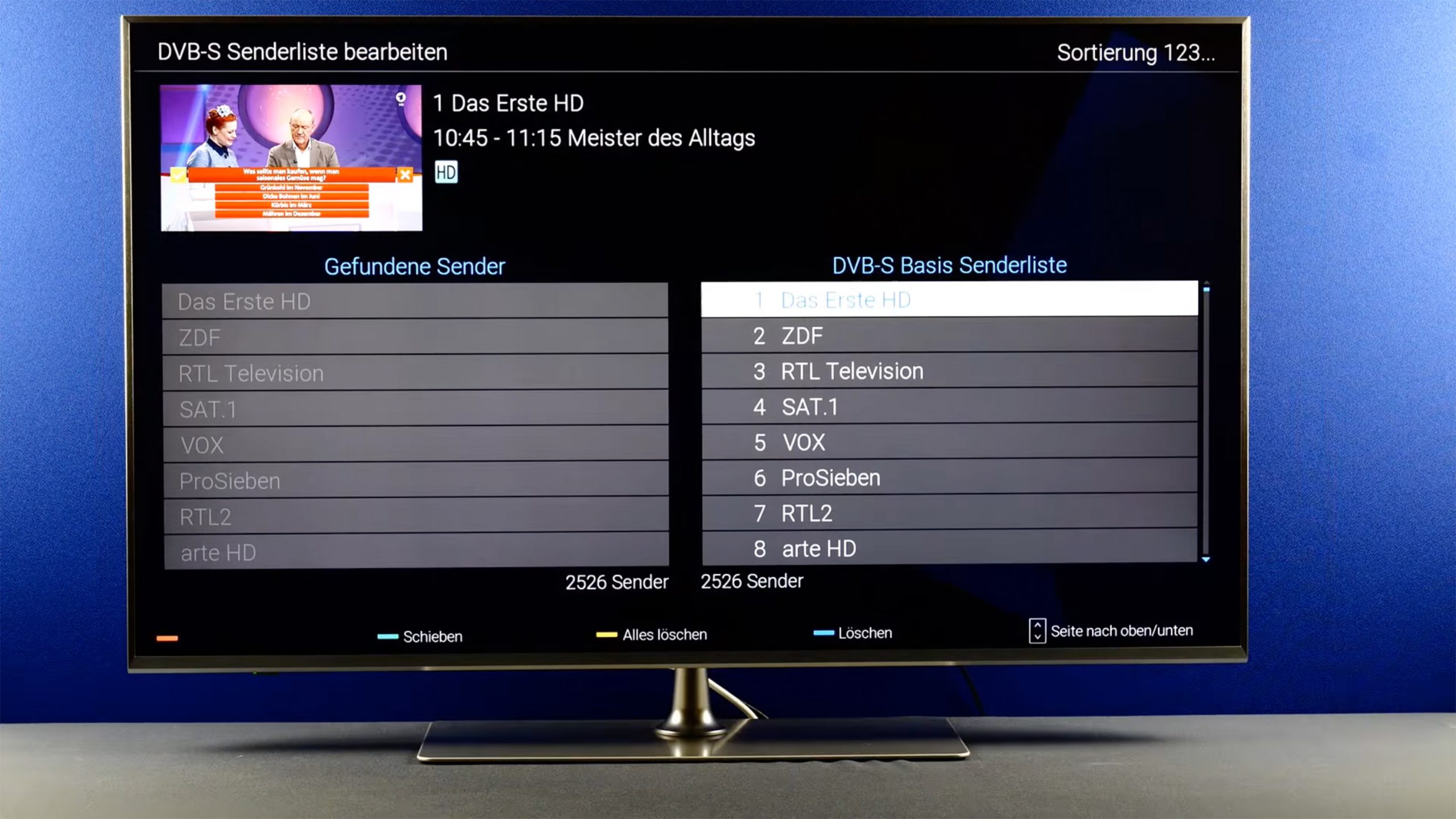 PanasonicTV Sendersuchlauf und Sender sortieren OTTO