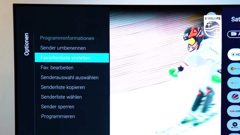 Screenshot Sender sortieren Philips-TV
