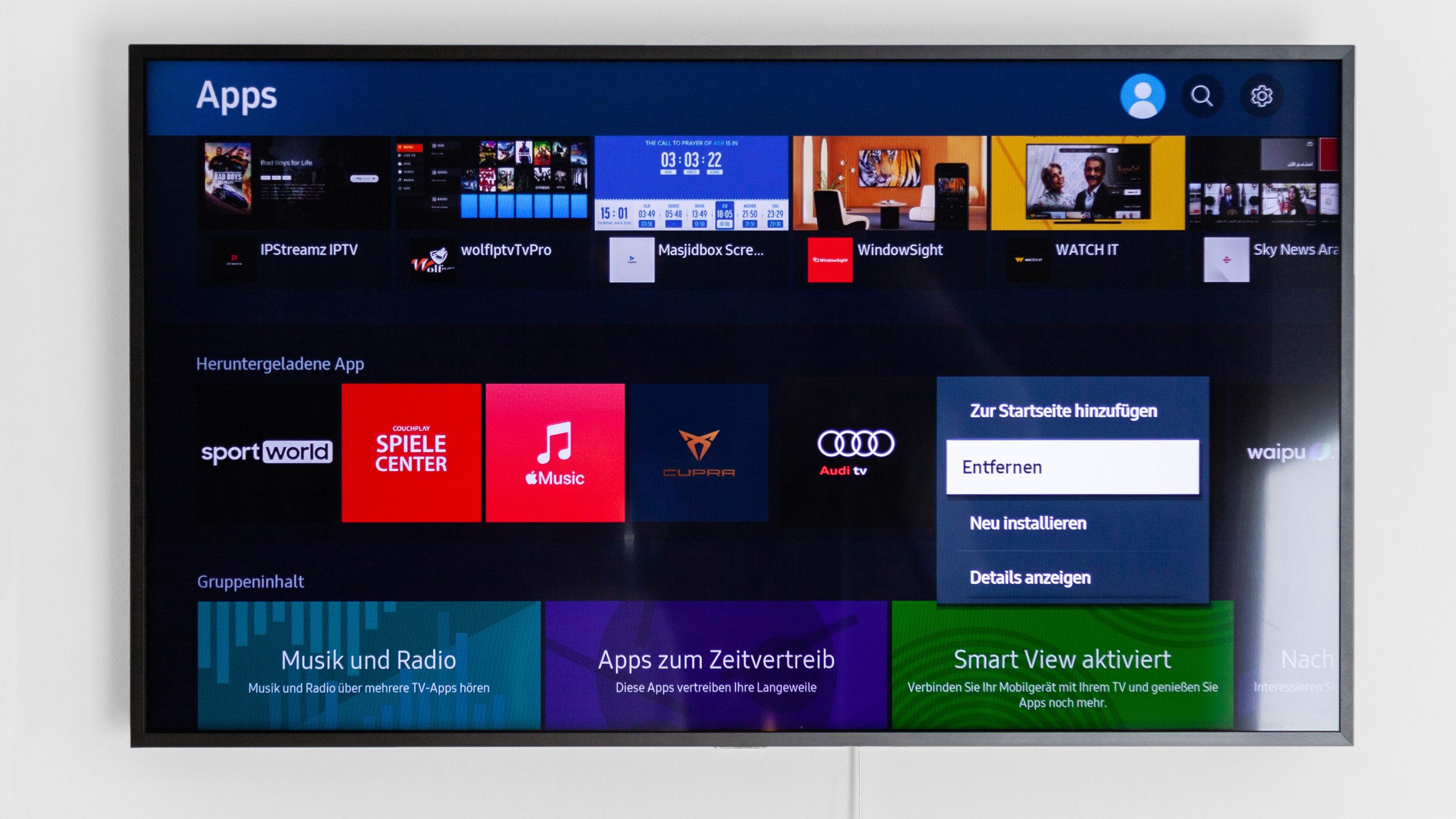 Apps installieren auf Samsung SmartTVs OTTO