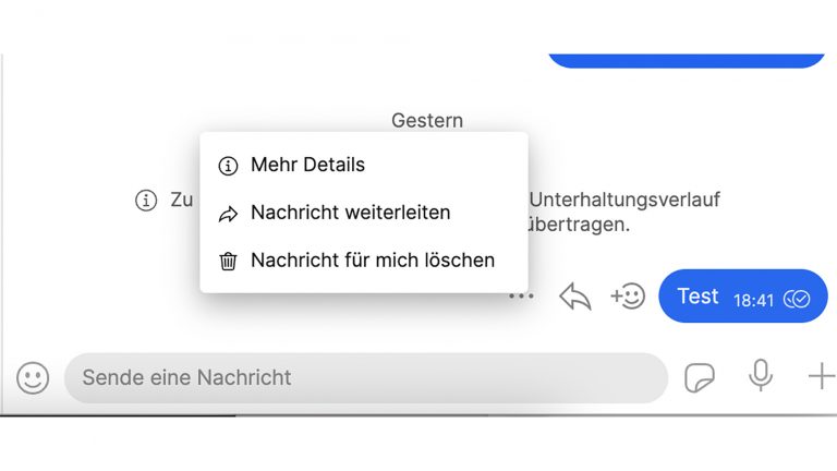 Screenshot des Signal-Messengers für Windows und MacOS.