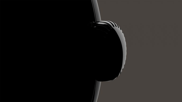 Detailansicht der physischen Krone der Google Pixel Watch.