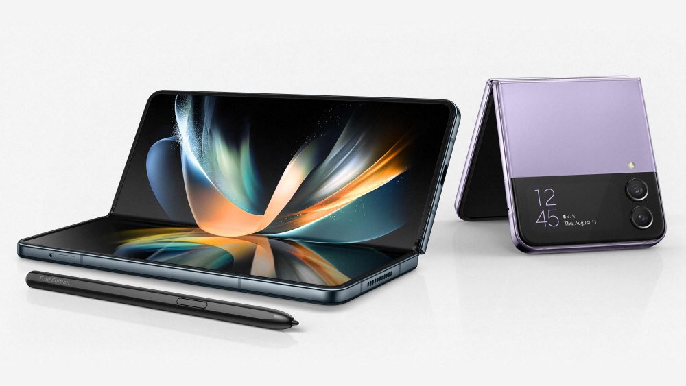 Produktbild eines Samsung Galaxy Z Fold 4 und Flip 4.