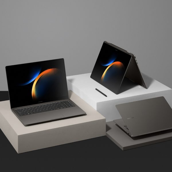 Produktbild des Samsung Galaxy Book3 in seinen drei Ausf&uuml;hrungen.