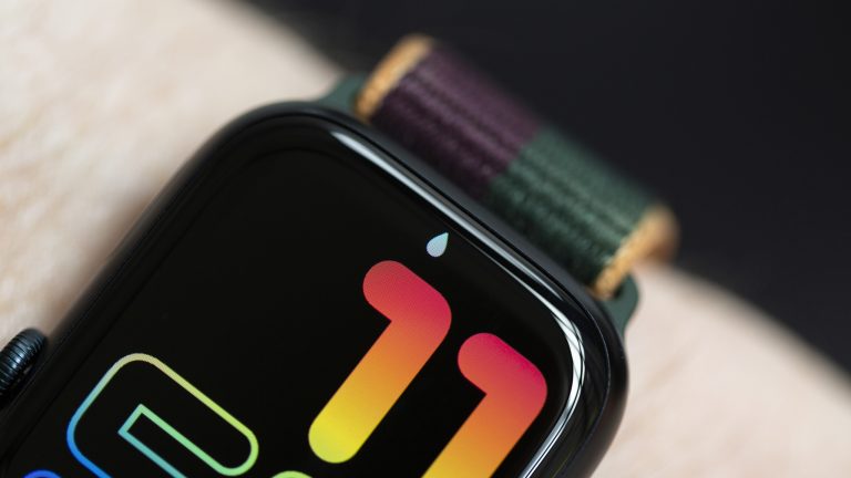 Anzeige eines Tropfen-Symbols auf einer Apple Watch.