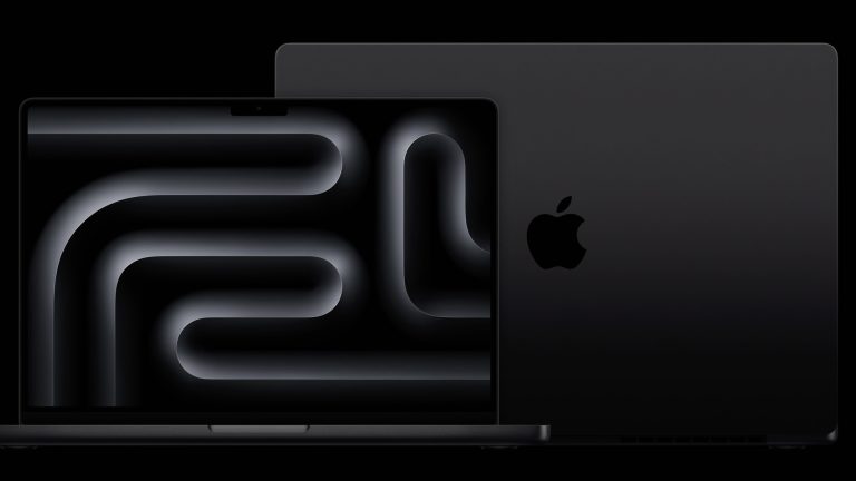 Produktbild von einem MacBook Pro in Space Schwarz.