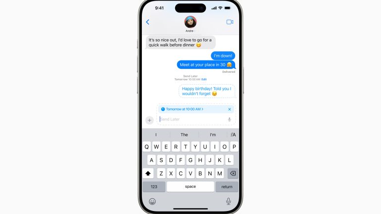 Screenshot der Nachrichten-App unter iOS 18.