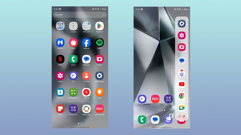 Screenshots des Homescreens unter One UI 6.