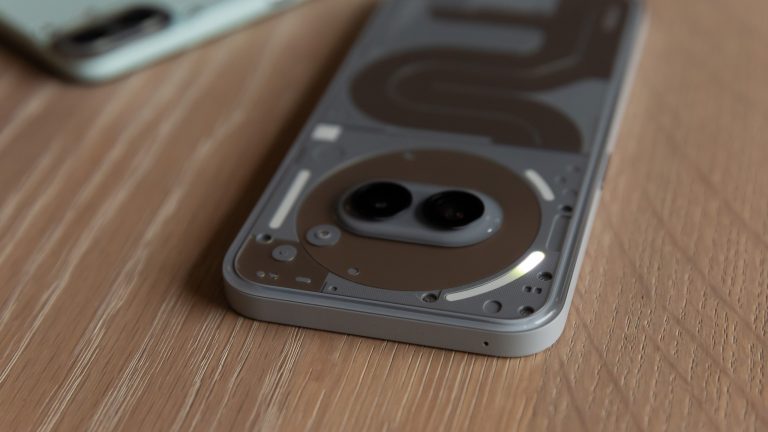 Detailansicht eines ablaufenden Glyph-Timers in einem Nothing Phone 2(a) Plus.