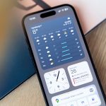 Screenshot von einem iPhone, auf dem Widgets in der Sidebar zu sehen sind.