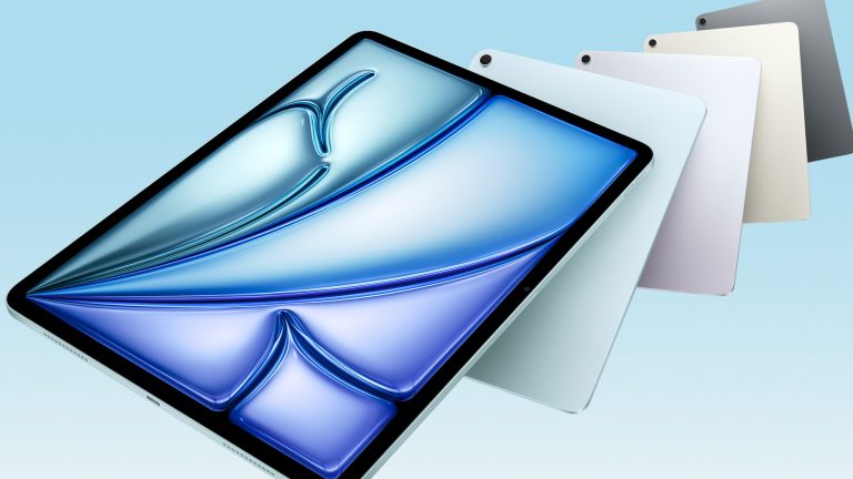 Das iPad Air mit M3-Chip auf einem Produktbild in allen erhältlichen Farben.