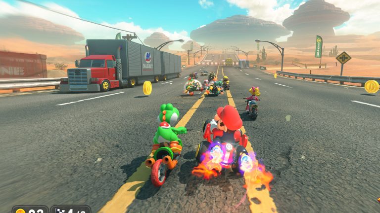 Screenshot von Mario Kart World.