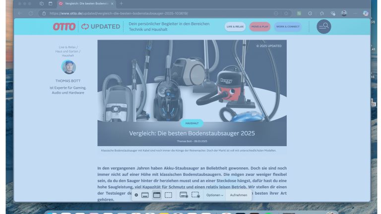 Screenshot eines Fensters unter macOS Sequoia.