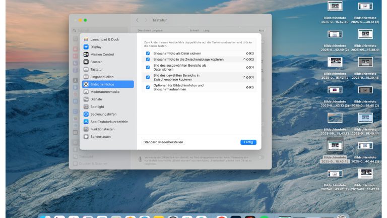 Screenshot der Tastatur-Einstellungen unter macOS Sequoia.