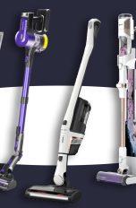 Übersicht von fünf Akku-Staubsaugern, die aktuell zu den besten auf dem Markt gehören.