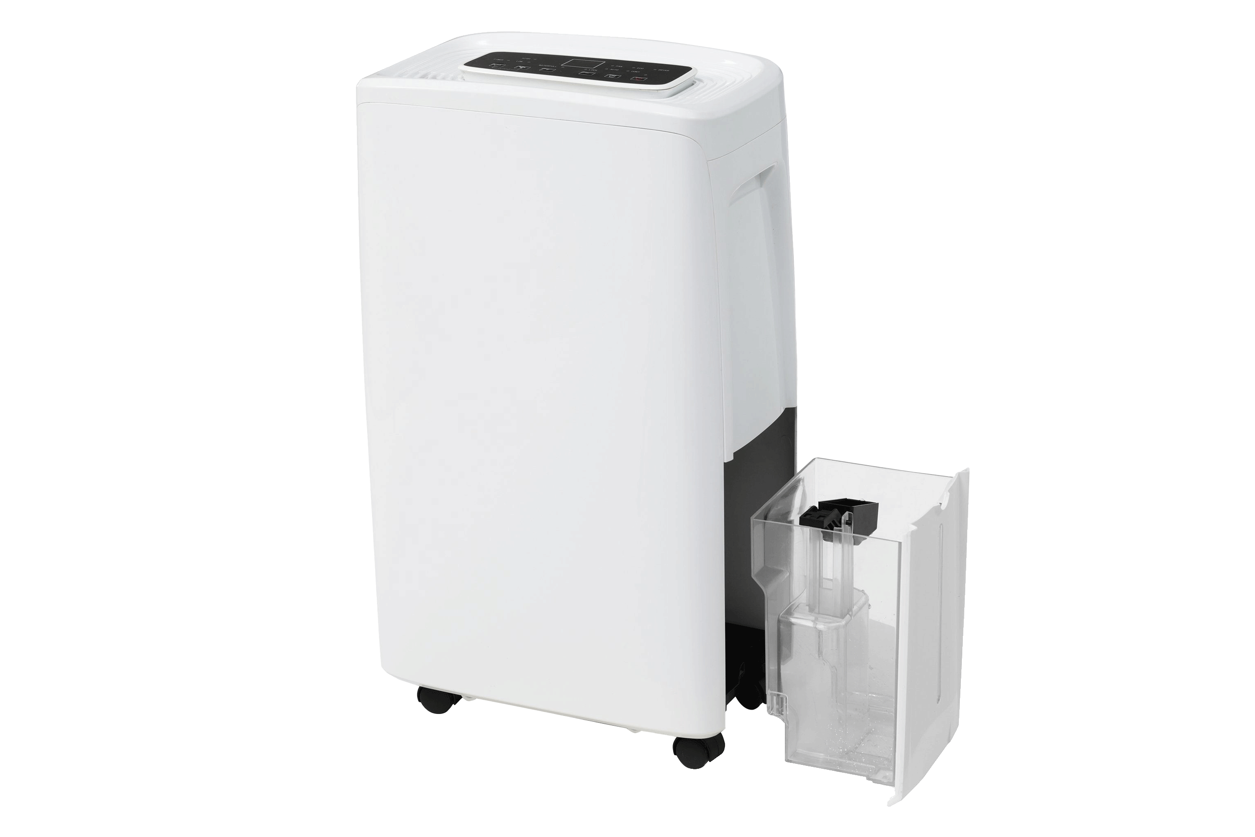 Merax Luftentfeuchter freigestellt auf hellem Hintergrund.