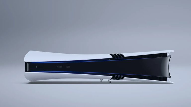 (Frontaufnahme einer PlayStation 5 Pro.)