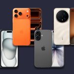 Bild von einem iPhone 17, einem iPhone 17 Pro, einem iPhone 15 und einem Honor Magic 8 Pro vor blauem Grund.