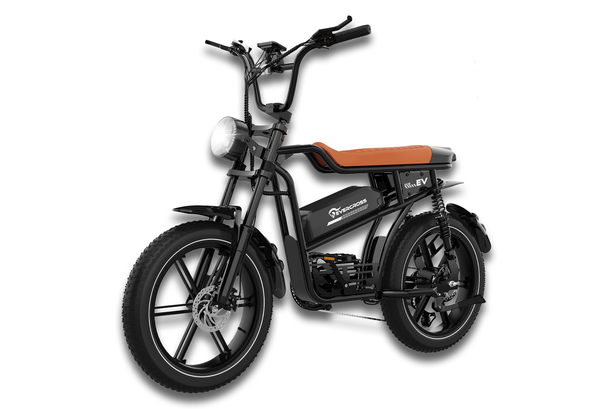 Das Evercross Tech E-Bike freigestellt.