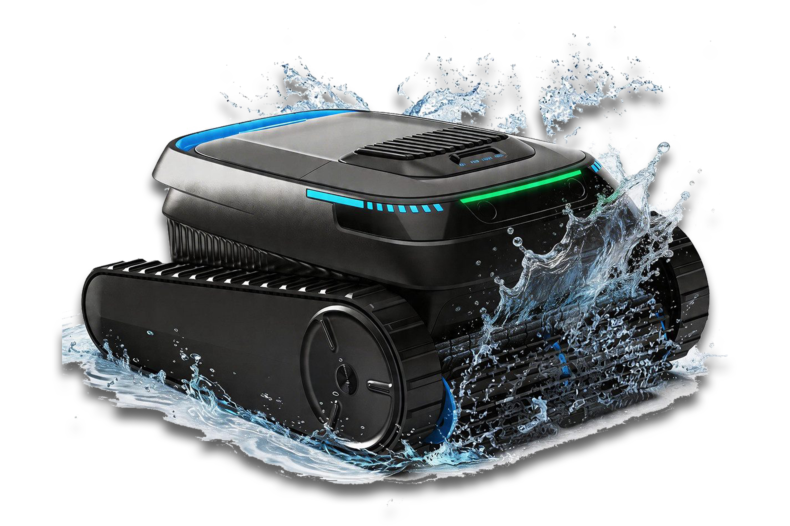 Airrobo Poolroboter freigestellt auf wei&szlig;em Hintergrund.