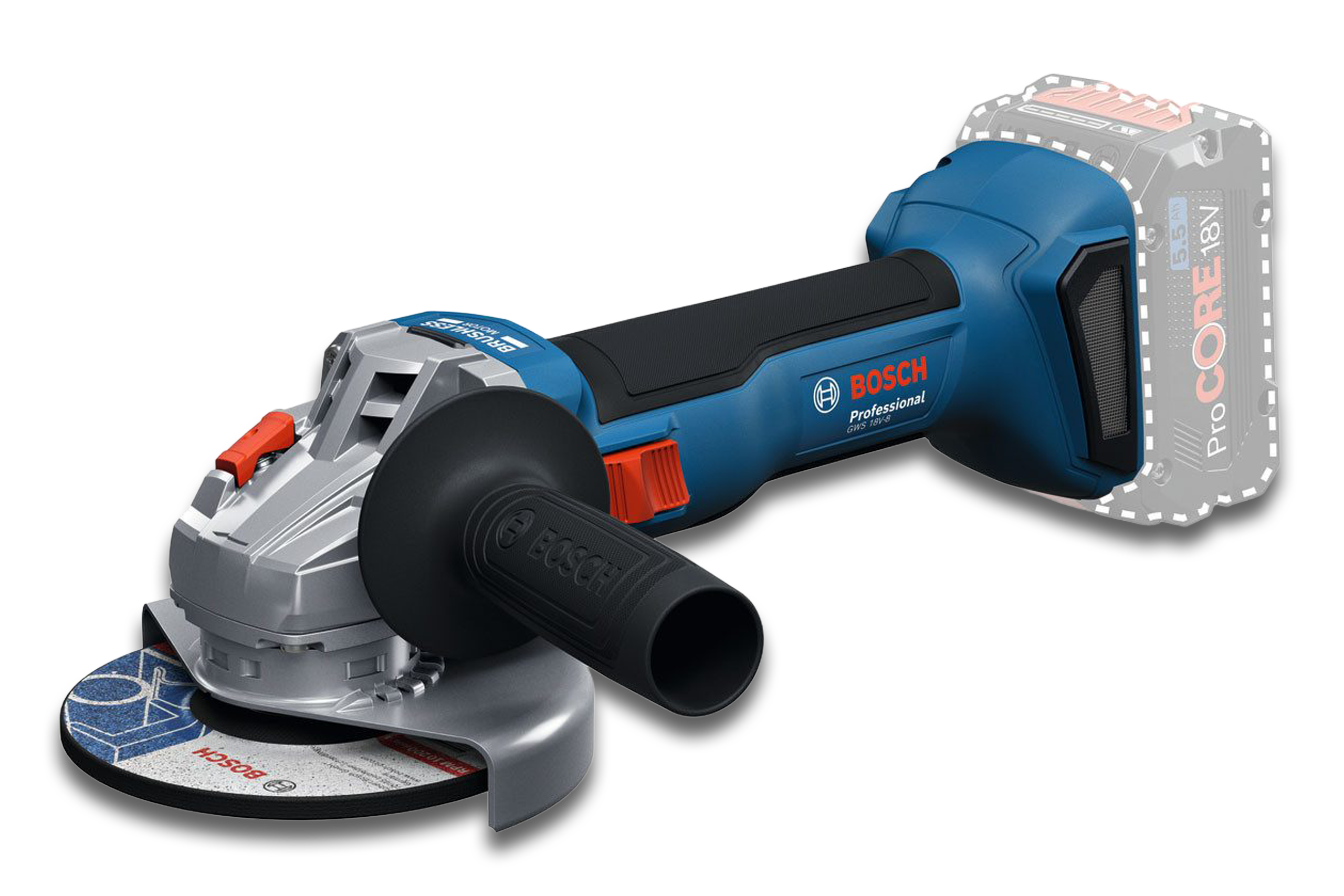Bild von einem BOSCH PROFESSIONAL Akku-Winkelschleifer GWS 18V-8.