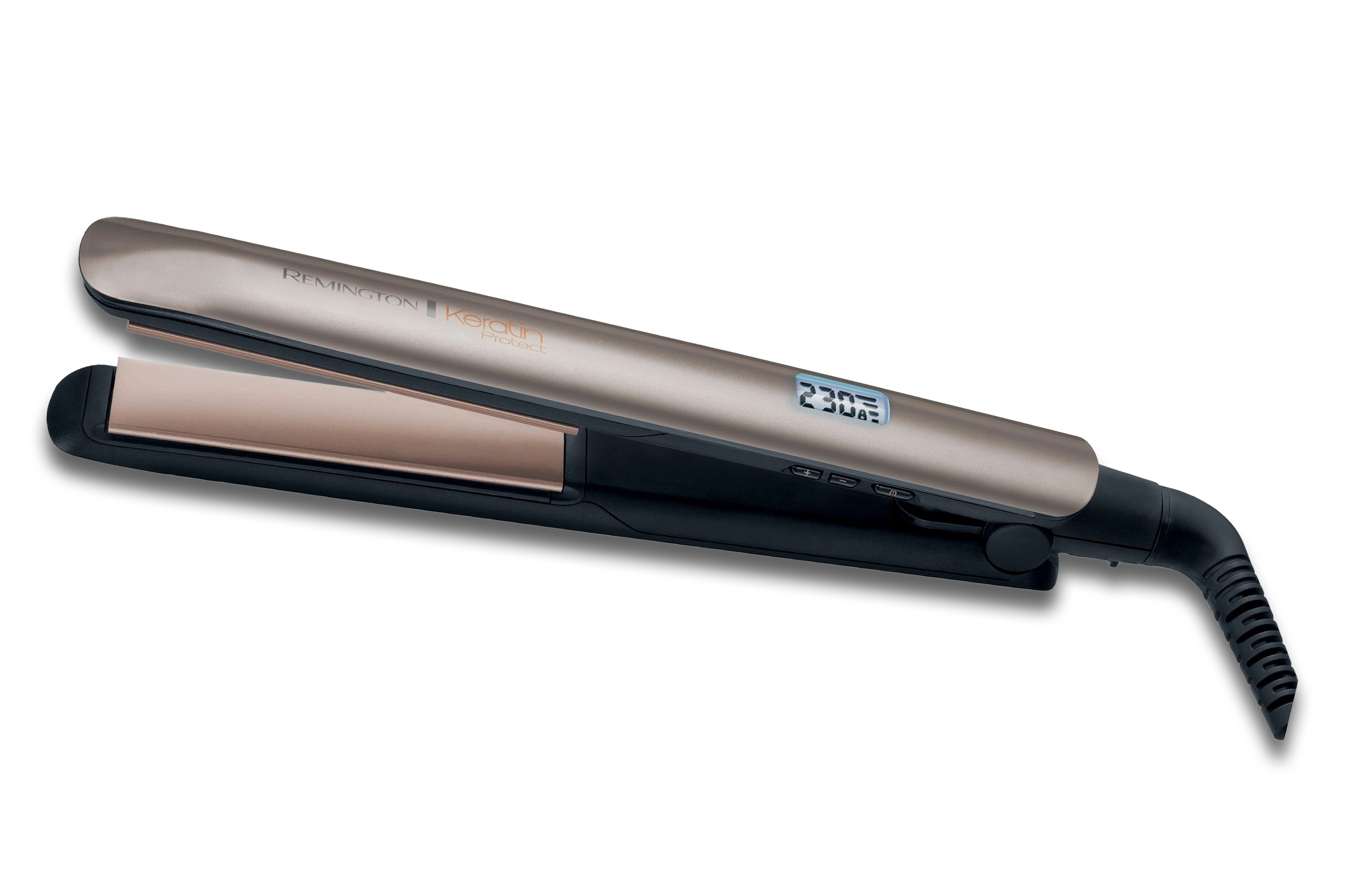 REMINGTON Keratin Protect Haarglätter S8540 freigestellt auf weißem Huntergrund.