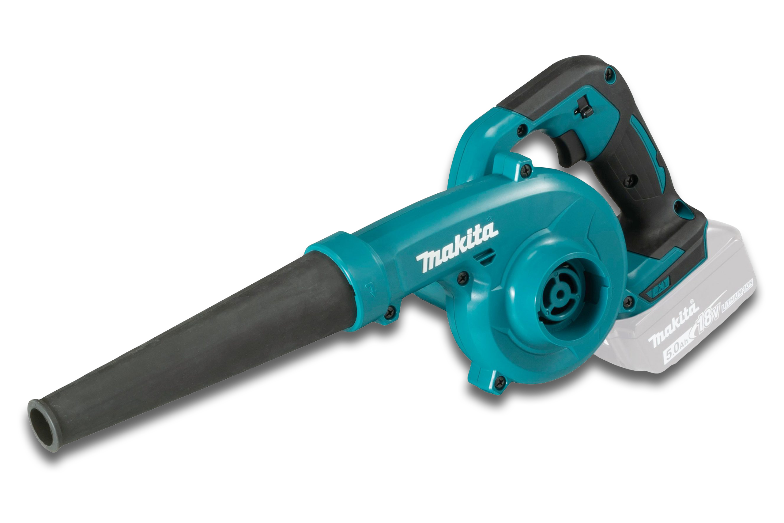 Der Makita DUB185Z Akku-Laubbläser freigestellt