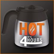 Thermokanne für 4 Stunden heißen Kaffee