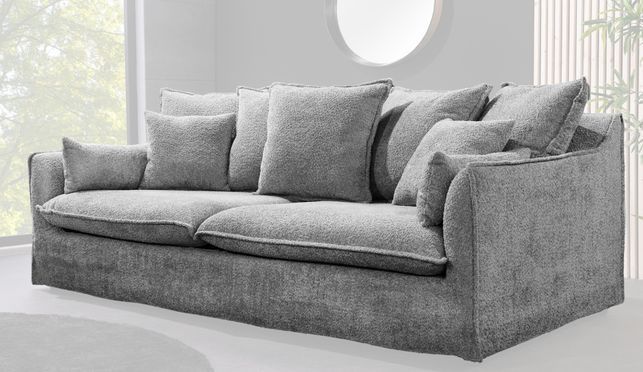 Dein neues, gemütliches 3er Sofa - mit einem weichen Bezug aus Teddystoff!